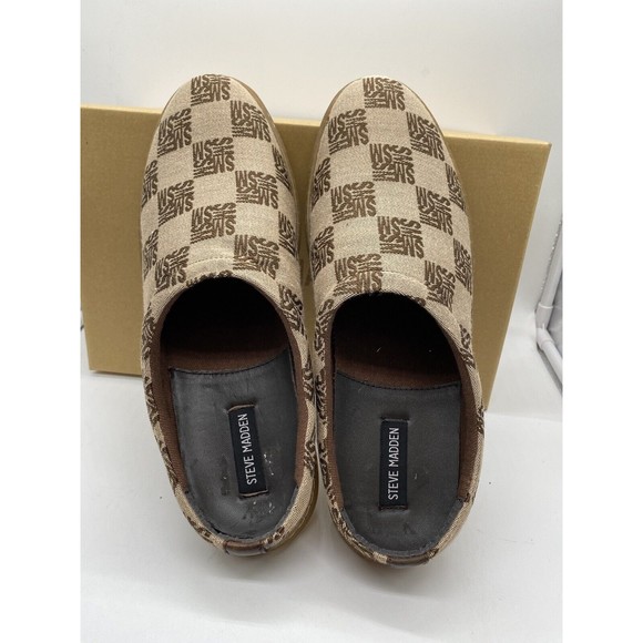 Steve Madden Sandals Mens Size 10 Brown Suede Fabric  Mule